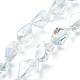 Galvanisieren transparente Glasperlen Stränge EGLA-E060-01A-2
