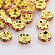 Brass Rhinestone Spacer Beads RB-A014-L8mm-23G-1