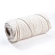 BENECREAT 4mmx100m 4-Strand Cotton Cord 100% Natural Handmade Macrame Cotton Rope for String Wall Hangings Plant Hanger OCOR-BC0011-C-01-5