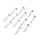 316 Surgical Stainless Steel Flat Round Blank Peg Stud Earring Settings STAS-R073-03-3