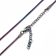 Placcatura ionica (ip) 304 collana a catena a serpente tonda in acciaio inossidabile per uomo donna NJEW-K245-012E-2