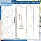 arricraft 6 Pairs 3 Color Brass Tassel Threader KK-AR0002-39-5