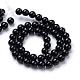 Natural Black Onyx Round Bead Strands G-T055-4mm-10-2