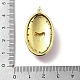 Овальные подвески с сердцем из латуни с микропаве и фианитами KK-Z114-24G-4