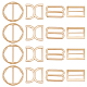 Wadorn 16 pièces 4 style boucles d'ancrage de connecteur de sac en alliage de zinc FIND-WR0008-40-1