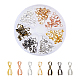 SUPERFINDINGS 7 Color 4 Size 84Pcs Alloy Ice Pick Pinch Bails Easy Installation Charm Connector Pinch Bail Claps Solid Charm Clasp Necklace Bails for DIY Jewelry Pin: 0.7-0.8mm IFIN-FH0001-74-1