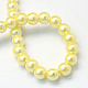 Backen gemalt pearlized Glasperlen runden Perle Stränge X-HY-Q330-8mm-22-4