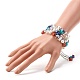 4pcs ensemble de bracelets de perles de puces de pierres précieuses mixtes pour fille femmes BJEW-TA00019-3