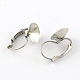 Smooth Surface 304 Stainless Steel Leverback Earring Findings X-STAS-R063-101-1