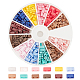 SUPERFINDINGS 420Pcs 12 Colors 2-Hole Baking Paint Glass Seed Beads SEED-FH0001-03-1