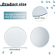 FINGERINSPIRE Round 3mm Beveled Glass Mirror 6 inch in diamete Round Mirror Panels Modern Look Aesthetic Mirror Glass Mirrors for Wall Decoration AJEW-WH0041-28C-3