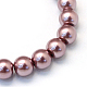 Baking Painted Pearlized Glass Pearl Round Bead Strands HY-Q330-8mm-58-2