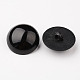 半円形のドーム樹脂シャンクボタン  1穴  ブラック  30x15mm  穴：4mm BUTT-L007-01-30mm-2