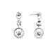 Tinysand 925 - Boucles d'oreilles pendantes multi-cercles en argent sterling TS-E249-S-2