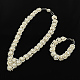 Sistemas de la joya de perlas: pulseras y collares SJEW-R043-07-1