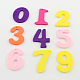 Dyed Wood Number Pendants WOOD-Q018-65A-1