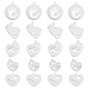 SUNNYCLUE 1 Box 20Pcs 5 Style Mother's Day Thanksgiving Charm Metal Heart Charm Footprint Charms Bulk Silver Love Charms Mom Charms for Jewelry Making Charms DIY Earring Necklace Bracelet Crafts STAS-SC0004-09-1