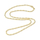 925 collar de cadena de bolas ovaladas de plata de ley para mujer. NJEW-A014-02G-2
