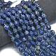 Натуральное синее пятно нитки из бисера яшмы G-K389-D15-01-2