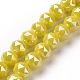 Electroplate Opaque Glass Beads Strands EGLA-H101-02B-1