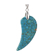 Dyed Synthetic Turquoise Big Pendants G-F597-D01-2