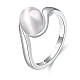 Los anillos de dedo del ojo de gato de aleación de estaño elegantes para las mujeres RJEW-BB10554-6B-1