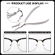 BENECREAT Stainless Steel Eyeglasses Pliers Nose Pad Arm Frames Adjusting Pliers for Repair Eyeglasses PT-BC0001-37-6