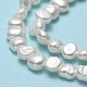 Fili di perle di perle d'acqua dolce coltivate naturali PEAR-A005-05A-01-4