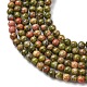 Природные Unakite бисер нитей G-Z116-A01-2mm-4
