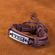 Bracelets de cordon en cuir à la mode unisexe BJEW-BB15515-A-7