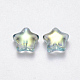 Perles de verre peintes par pulvérisation transparent X-GLAA-R211-04-G01-2