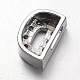Charms in ottone placcato platino con micro pavé di zirconi cubici ZIRC-E015-04D-2