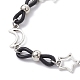 Alloy & Silicone Link Chain Bracelets BJEW-JB09984-02-3