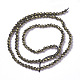 Natural Pyrite Beads Strands G-F596-38-3mm-2