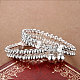 Штраф 925 стерлингового серебра круглые браслеты шарма для женщин BJEW-BB14649-5