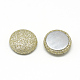 Pearly Lustre Cloth Fabric Covered Cabochons WOVE-S084-07C-1