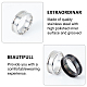 Sunnyclue 5 piezas 201 ajustes de anillo de dedo ranurado de acero inoxidable FIND-SC0003-16P-4