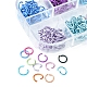 600pcs 12 colores juegos de anillos de salto abiertos de alambre de aluminio DIY-FS0004-14-4
