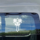 4 個 4 スタイルペット防水自己粘着車のステッカー  車の反射デカール  オートバイの装飾  ホワイト  バレンタインデーをテーマにした模様  200x200mm  1個/スタイル DIY-WH0308-225A-010-5