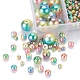497pcs 5 cuentas de perlas de imitación de plástico abs arco iris de estilo OACR-YW0001-07B-6