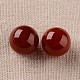 天然な赤い瑪瑙の丸いボールのビーズ  宝石の球  穴なし/ドリルなし  染め＆加熱  16mm X-G-I170-16mm-06-2