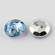 Botones redondos planos del diamante artificial de acrílico de Taiwán de 2-agujero BUTT-F015-10mm-11-2