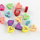 Heart Handmade Polymer Clay Beads CLAY-Q222-12-1