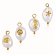 40 pz 4 stili ciondoli di perle naturali keshi FIND-SZ0006-09-5