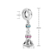 TINYSAND 925 Sterling Silver Cubic Zirconia Oriental Pearl Tower Charm European Dangle Charms TS-P-012-2