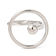 Anillo de latón anillo de puño abierto para mujer RJEW-G288-09P-2