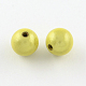 Spray Painted Miracle Acrylic Round Beads MACR-Q154-8mm-N01-2