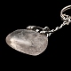 Porte-clés pendentif de sac en cristal de quartz naturel G-Z033-16P-07-2