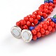 Faceted Glass Abacus Beaded Bracelets BJEW-J170-A04-3
