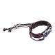 Unisex pulseras de cordón de cuero de moda BJEW-BB15579-B-4